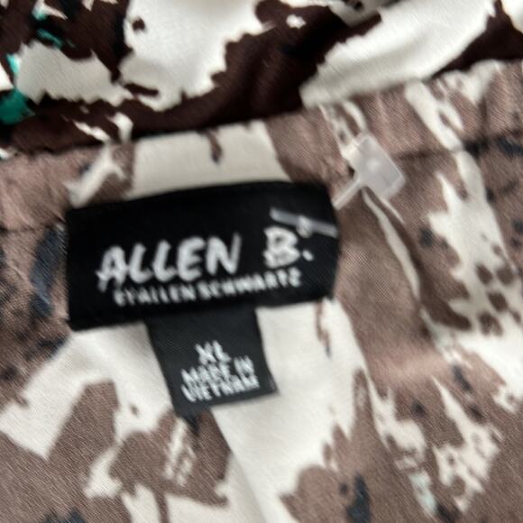 Allen B. By Allen Schwartz Maxi Long Dress Stretch Straps Aqua Green/Brown Sz XL - Picture 8 of 8